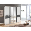 Armoire 6 portes - Double miroir / Lingère / Dressing / Tiroirs