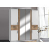 Armoire 6 portes - Double miroir / Lingère / Dressing / Tiroirs