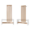 meuble d'entrée vestiaire design blanc et bois