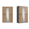 Armoire penderie 3 portes avec miroir
