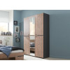 Armoire penderie 3 portes avec miroir