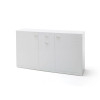 Buffet blanc laqué design 3 portes 1 tiroir 160 cm