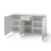 Buffet blanc laqué design 3 portes 1 tiroir 160 cm