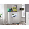 Buffet haut blanc laqué design 3 portes