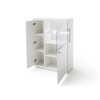 Buffet haut blanc laqué design 2 portes