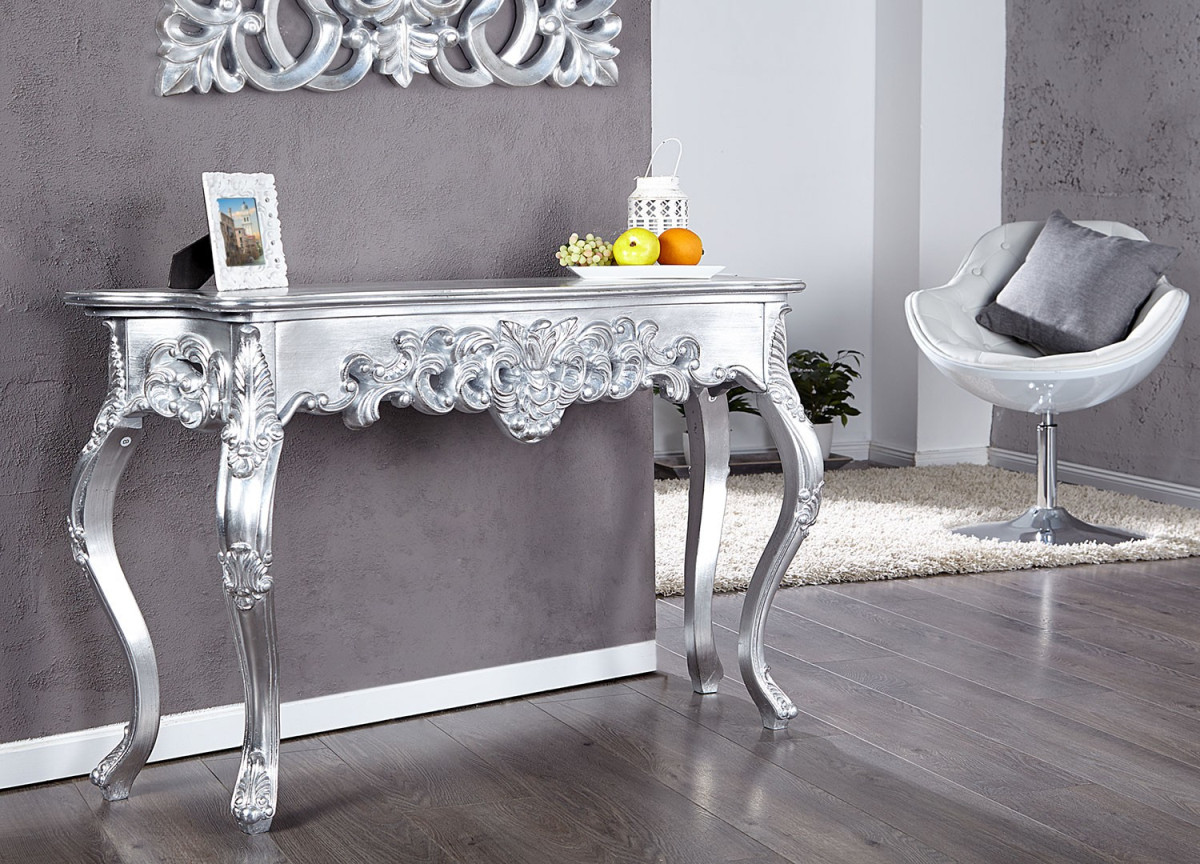 Console baroque argenté