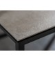 Table basse rectangulaire en céramique gris béton