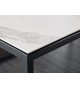 Table basse en céramique marbre blanc et gris