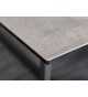 Table design rectangulaire / Céramique et piétement métal noir