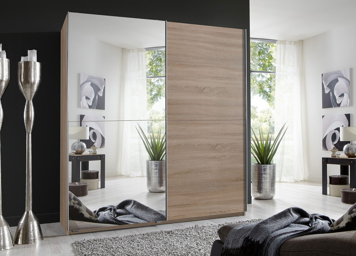 Armoire dressing à porte coulissante avec miroir