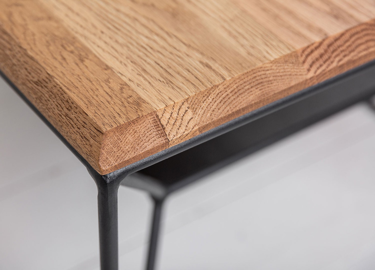 Table Basse Design / Plateau Bois Massif 110 cm