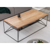 Table basse design bois et métal rectangulaire 110 cm