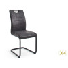 Chaises tissu noir ou grise vintage lot de 4