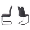 Chaises tissu noir ou grise vintage lot de 4