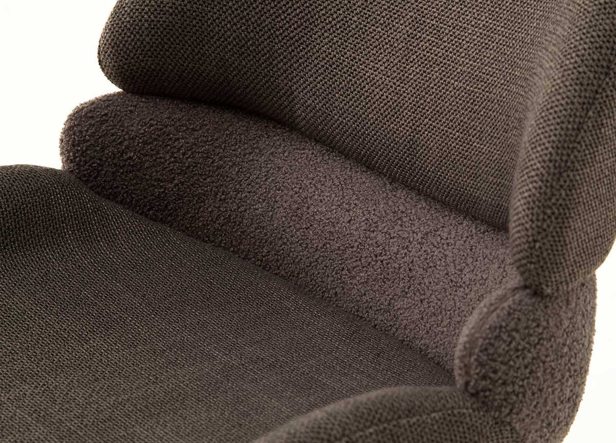 Chaises confortables en tissu - Pieds pivotant 180°