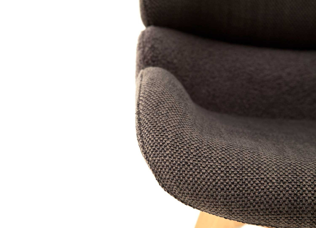 Chaises confortables en tissu - Pieds pivotant 180°