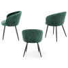 Chaises confortables enveloppantes en velours - Vert ou grise