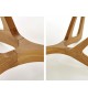 Table à manger design en bois plaqué chêne extensible