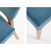 Chaises confortables en velours - Bleu ou grise