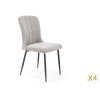 4 Chaises en tissu gris pas cher