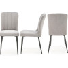 4 Chaises en tissu gris pas cher