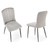 4 Chaises en tissu gris pas cher