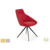 2 Chaises design en tissu pas cher