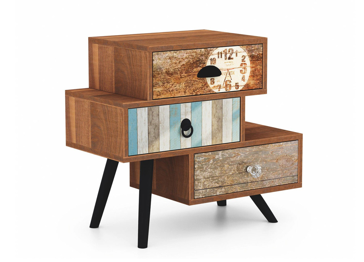 Petit meuble de rangement décalé vintage Petit meuble de rangement décalé vintage