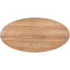 Table basse ovale en bois plaqué chêne doré