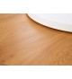 Table basse ronde plateaux articulés - Blanc et bois