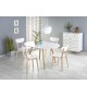 Table ronde blanche extensible