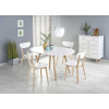 Table ronde blanche extensible