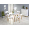 Table ronde blanche extensible