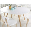 Table ronde blanche extensible