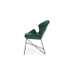 Chaises design velours vert foncé / Pieds design noir