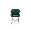 Chaises design velours vert foncé / Pieds design noir