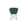 Chaises design velours vert foncé / Pieds design noir