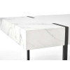 Table basse originale marbre blanc et noir