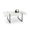 Table basse originale marbre blanc et noir