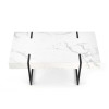 Table basse originale marbre blanc et noir