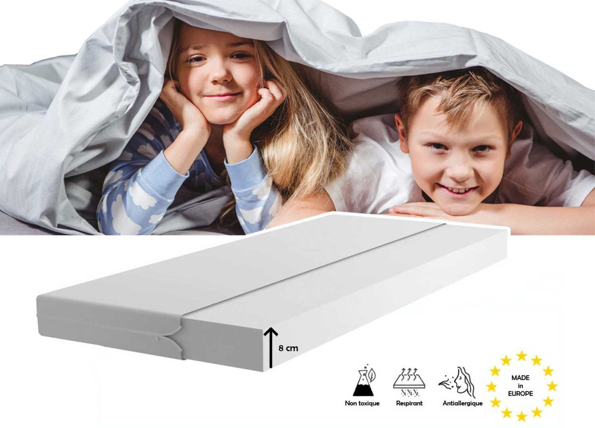 Lit enfant blanc esprit maison avec barrière
