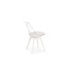 Chaise transparente pieds en bois