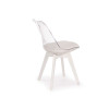 Chaise transparente pieds en bois