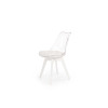 Chaise transparente pieds en bois