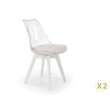 Chaise transparente pieds en bois