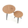 Table d'appoint plateau en bois naturel - Pieds noir