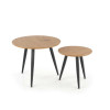 Table d'appoint plateau en bois naturel - Pieds noir