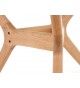 Table ronde en verre pied design en bois