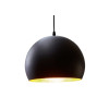 Suspension luminaire 1 boule noir et doré