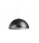 Lampe suspension 1/2 boule noir et argenté